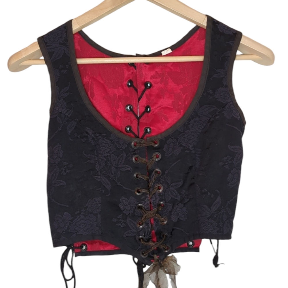 Hot Topic Red and Black Plaid Corset Dress - Picture 6 of 12